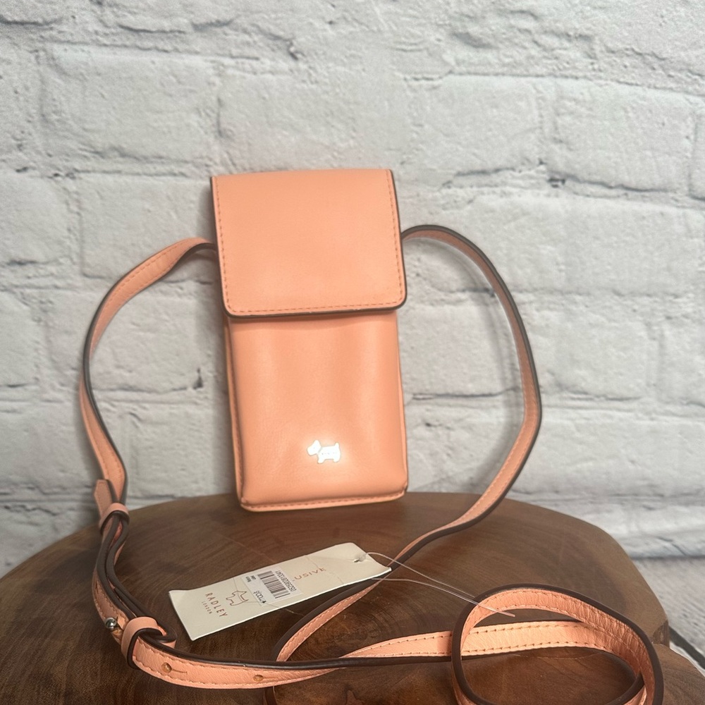 Rare Peach Color: Radley London College Medium Phone Crossbody – New with Tags